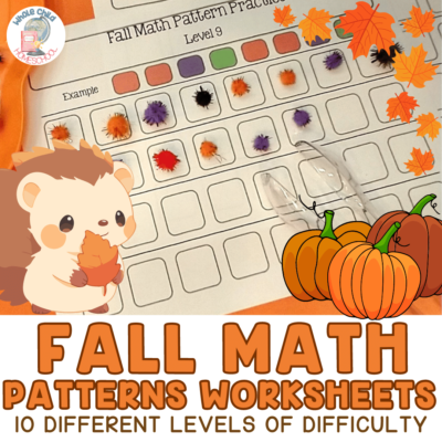 Fall Math Talk Patterns Fall Math Patterns Printable Worksheets: PreK-3rd Grade