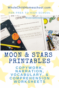 outer space moon stars unit for 6th to 12th grades