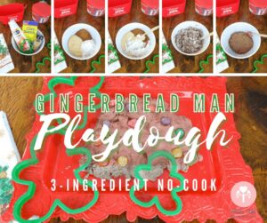 gingerbread man playdough