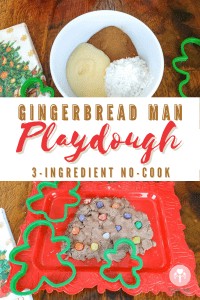 gingerbread man playdough
