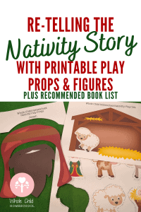 Nativity story-telling printables and photo booth props