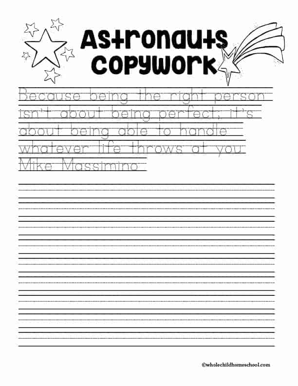 Astronauts printables