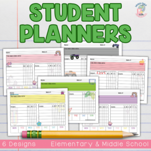 WEEKLY STUDENT PLANNERS FREE
