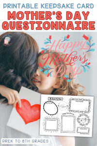 mother's day interactive printable card for kids to make for their mom or grandmother