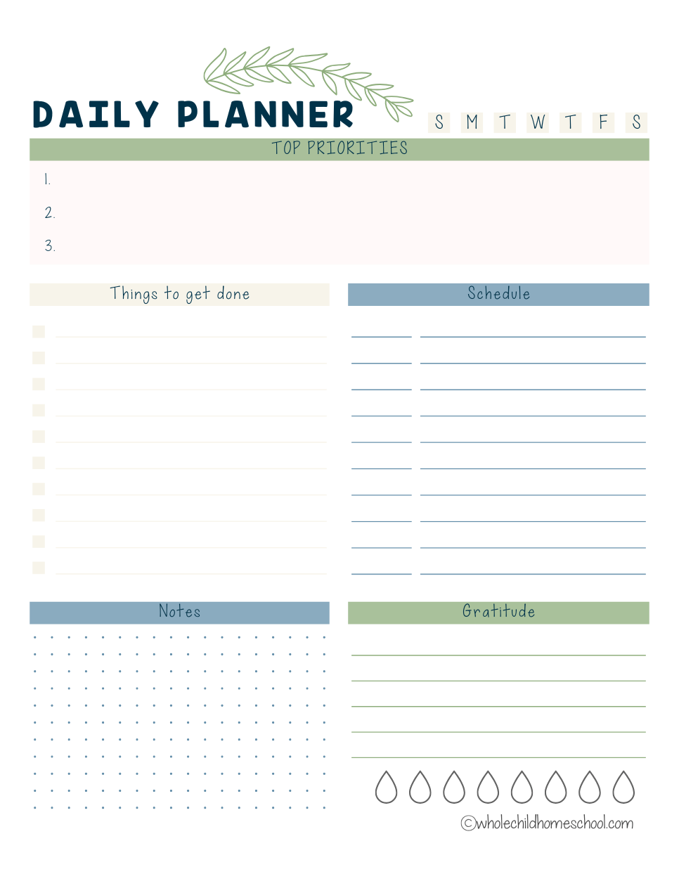 ULT HOMESCHOOL MOM LIFE PLANNER PAGE